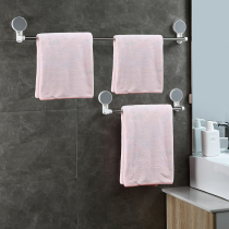 Shower towel rack-free toilet bathroom rack single pole rack bath towel rack simple hanging rod suction disc