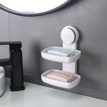 Soapbox Soap box wall mounted asphalt creative bathroom without punching soap frame hanging double-layer large household