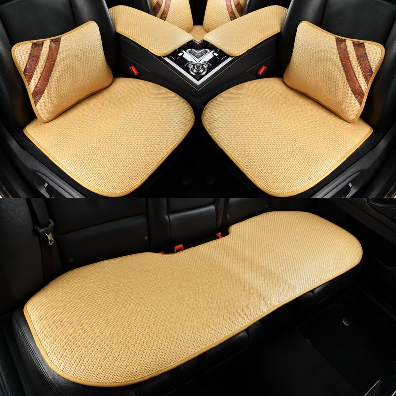 Simple summer car seat cushion single piece without backrest three-piece retro car seat cushion office cushion car with cool cushion