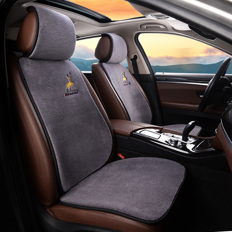 Wool car seat cushion winter single thickened short plush car cushion BMW5 series Audi a4l Mercedes cashmere seat cushion