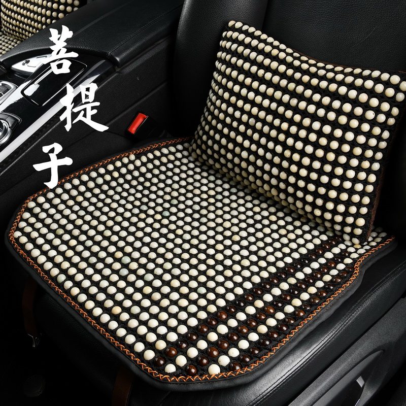 Summer wooden bead car seat cushion Bodhi child car seat cushion single master driving national tide small single piece summer breathable cool cushion