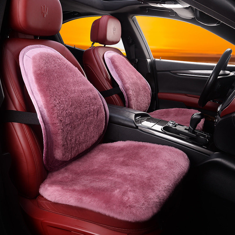 Wool car seat cushion winter short plush one-piece three-piece set BMW5 series Mercedes C Audi winter cashmere car cushion