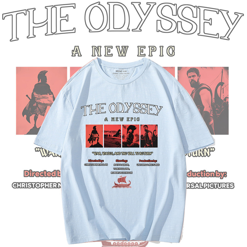 Movie Odyssey Short-Sleeve T-Shirt for Men the Odyssey Odysseus Homer Epic Merchandise Clothing Summer Movie Odyssey Short-Sleeve T-Shirt for Men the Odyssey Odysseus Homer Epic Merchandise Clothing Summer