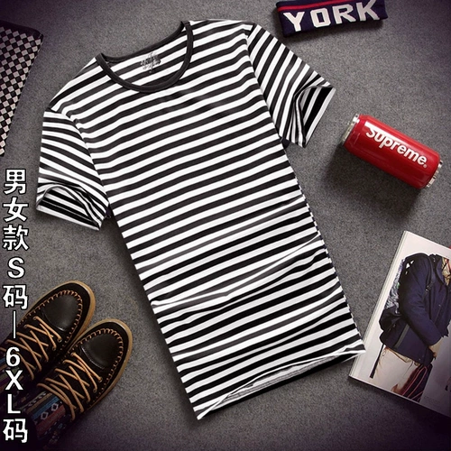 Военно-морская футболка, летняя трендовая парная одежда для влюбленных, короткий рукав, оверсайз, круглый воротник