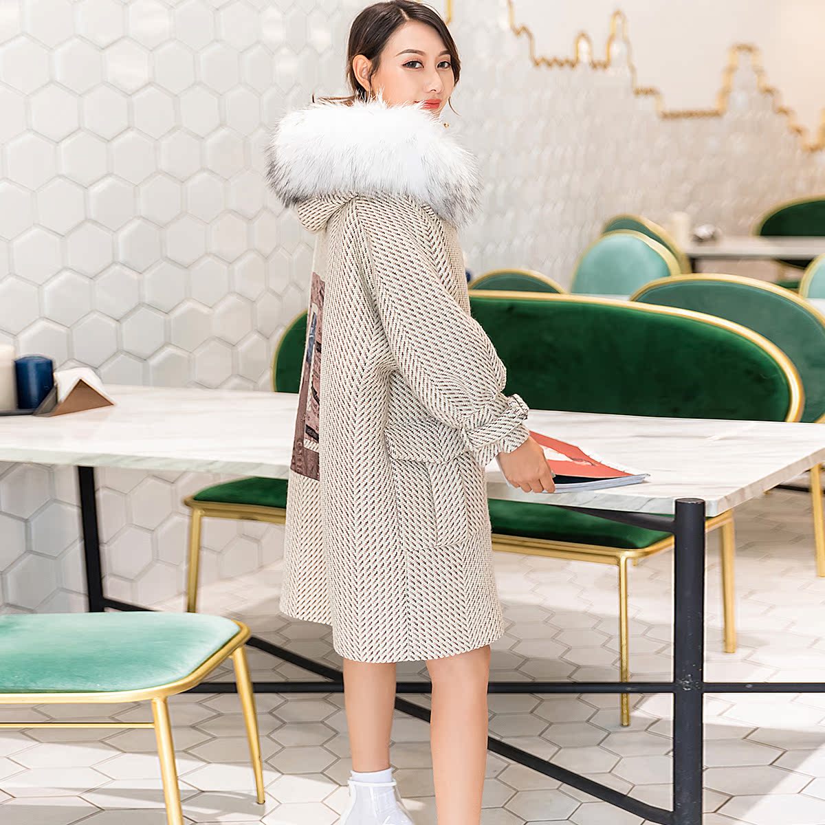 Manteau de fourrure femme - Ref 3172184 Image 4