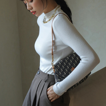 Korean version half-high collar white undershirt female autumn winter Neyhitch Cashmere Cashmere Knitwear 2021 New