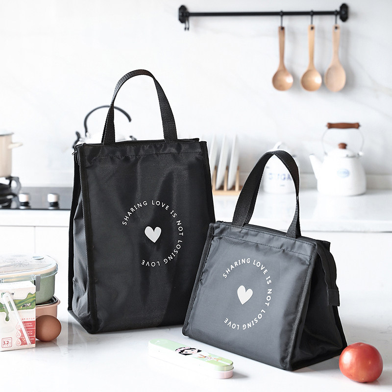 Work with rice bag aluminum foil thick simple canvas bento bag lunch with rice tote bag student waterproof insulation bag