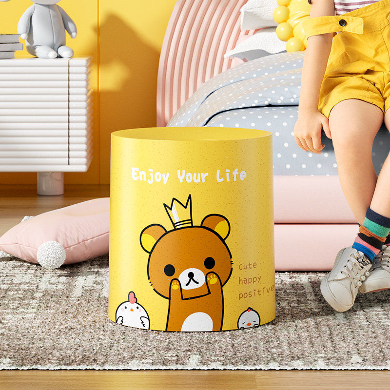 Children's cartoon trash can cute girl bedroom home simple large living room creative Nordic style ins paper basket
