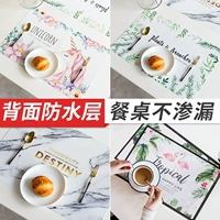 PVC cách nhiệt mat mat bảng chống nóng pad Continental thấm nước khay mat Tây pad coaster tùy chỉnh in Bắc Âu - Khăn trải bàn khăn trải bàn màu đỏ