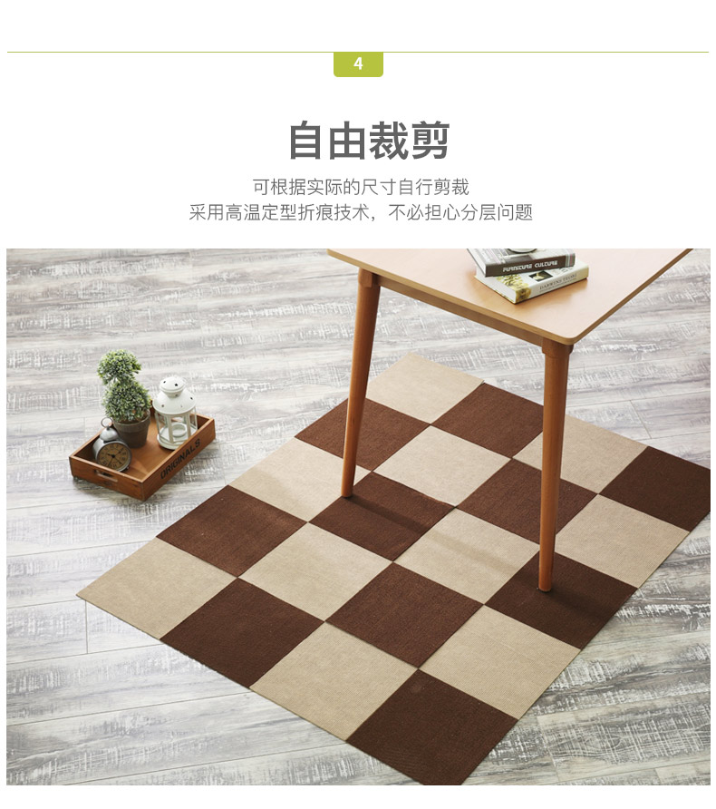 thảm nhựa miễn phí Nhật Bản không trượt cầu thang thảm khảm dày lát cầu thang phòng ngủ phòng bếp mat - Thảm sàn xốp trải sàn cho bé