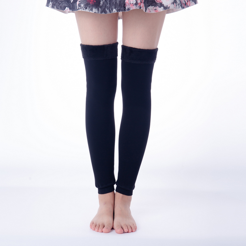 Gush lengthened thickened kneecap kneecap over knee warm and old chill leg autumn winter male and female anti-cold leg sock jacket protective calf