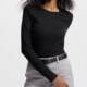 2024 Women's Soft Ribbed Crew Neck T-Shirt/Long Sleeve Solid Color Basic Style