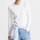 2024 Women's Soft Ribbed Crew Neck T-Shirt/Long Sleeve Solid Color Basic Style