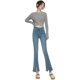 High-Waisted Cropped Flared Jeans for Women, New Fall/Winter Style, Cropped Bell-Bottom Pants for Petite Women