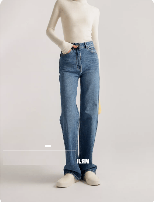 Word-Of-Mouth Hit Pants_Italian Craftsmanship/Long Legs Appear Slimmer Straight-Leg Jeans for Women