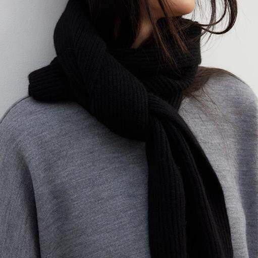 Kangseni Aurora Series 7-Needle Double-Thread Yuanbao Stitch Pure Cashmere Scarf, Thickened and Warm, Couple's Neck Warmer Gift