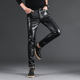 Summer thin leather pants men's slim pu leather pants single-layer motorcycle leather pants men's waterproof and oil-proof youth middle-aged