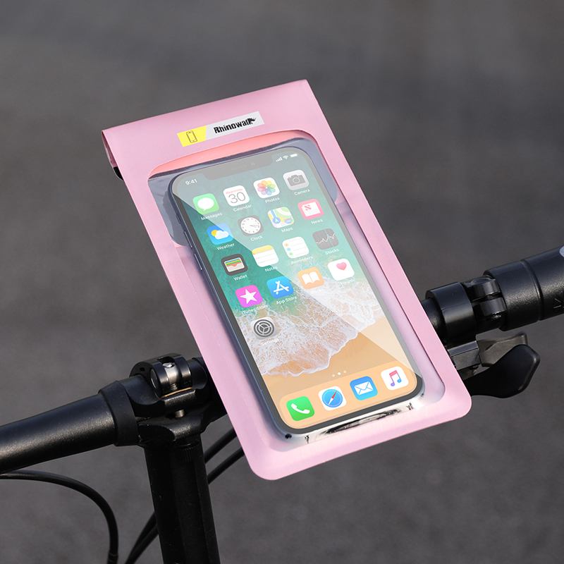 Rhino fully waterproof touch mobile phone bag riding up the river drifting mobile phone sealing bag bicycle handlebar mobile phone bag