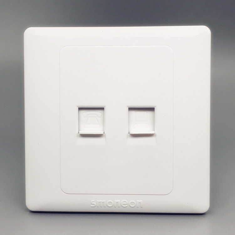 Huayi Matsumoto K5.0 telephone computer socket Telephone interface plus network information broadband switch panel type 86