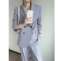 Small suit suit womens temperament fashion spring and autumn High sense Korean version of net red salt fried street Foreign style casual suit