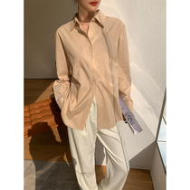 Fan-style shirts womens senior feel light lavish and loose with lazy wind 2022 The new casual fashion foreign air liner