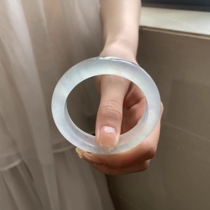 Burmese jade bracelet glass ice waxy sun green floating flower imperial concubine oil green violet