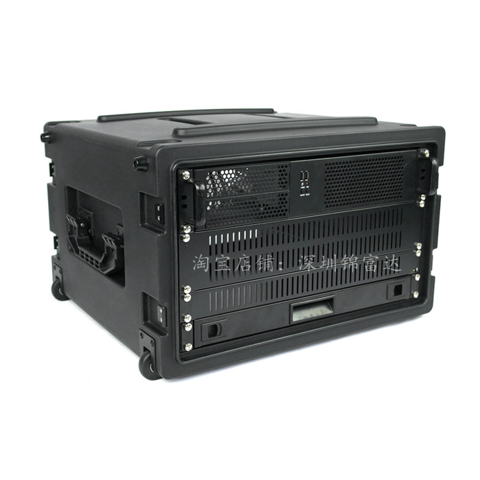 XJTS-5U6U PE plastic flight case equipment instrument case recording satellite emergency communication film and television radio and television cabinet