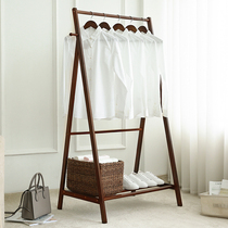 Hanger Floor-to-ceiling bedroom simple household clothes rack Office hotel accommodation Nordic solid wood coat rack