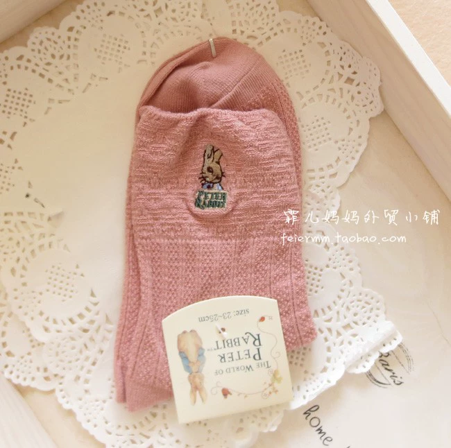 vớ / vớ phụ nữ cô gái vớ cotton F02 phụ nữ Nhật Bản đan thêu kim buck của