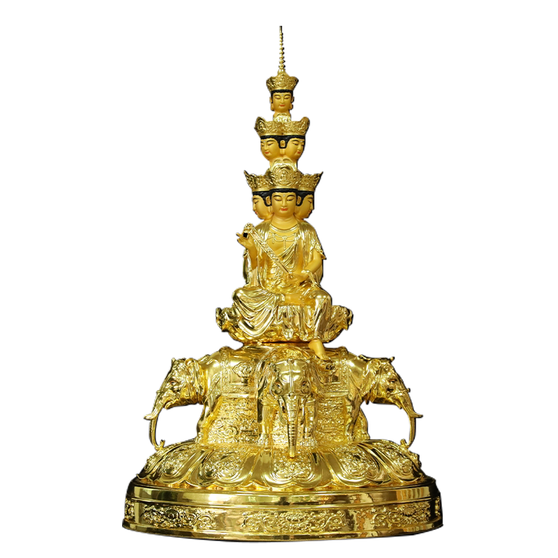 三漫陀峨眉山金頂十方普賢菩薩佛像四面佛菩薩像寺廟居家供奉擺件-淘寶