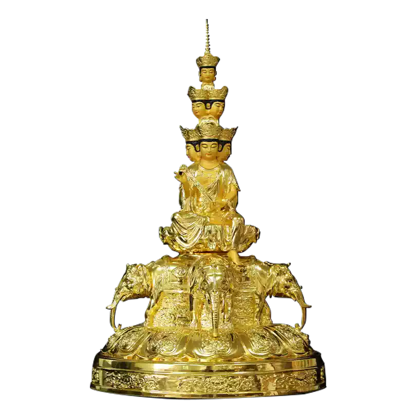 三漫陀峨眉山金頂十方普賢菩薩佛像四面佛菩薩像寺廟居家供奉擺件-淘寶
