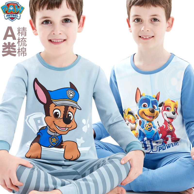 Children's thermal underwear set pure cotton boy's autumn clothing set cotton autumn clothing and long johns male baby autumn and winter pajamas