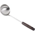 Thìa thép không gỉ tay cầm bằng gỗ colander muỗng nhà xẻng thìa dài tay cầm bếp muỗng bếp lớn dụng cụ làm bếp Phòng bếp