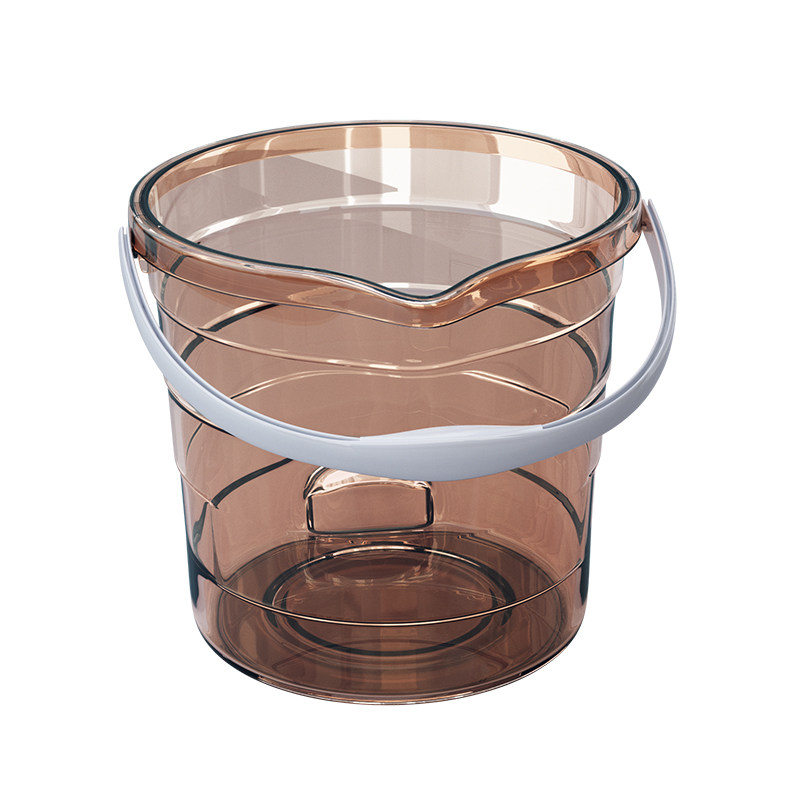 [USD 7.91] Transparent Padded Bucket Plastic Bucket Household Large