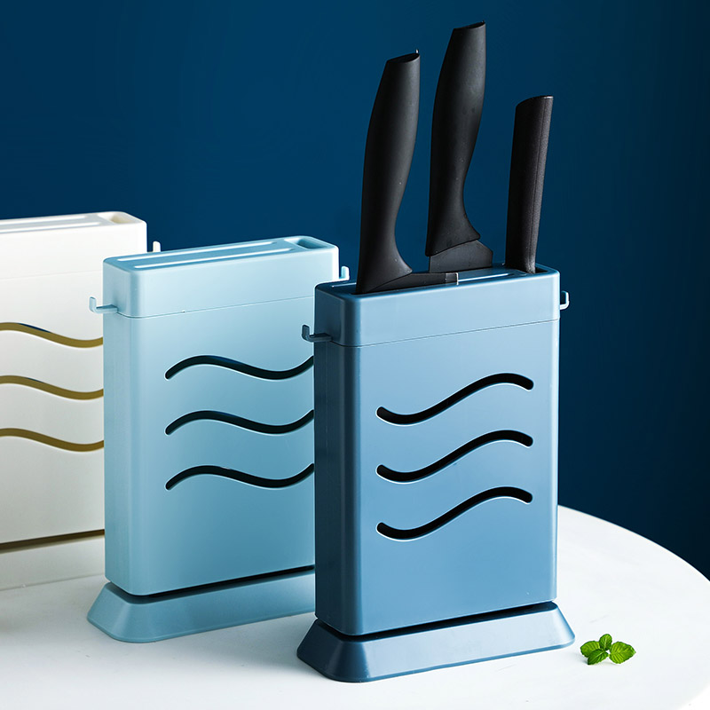 Kitchen Knife Rack Domestic Drain Cutter Containing Layer Shelf Hollowed-out Simple Plastic Knife Holder Kitchen Knife Frame Insert Tool Holder