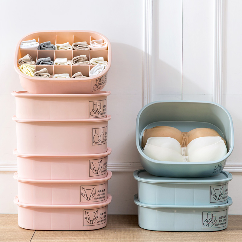 Sc underwear collection box with cover underwear box socks to include household plastic chest underwear pack box