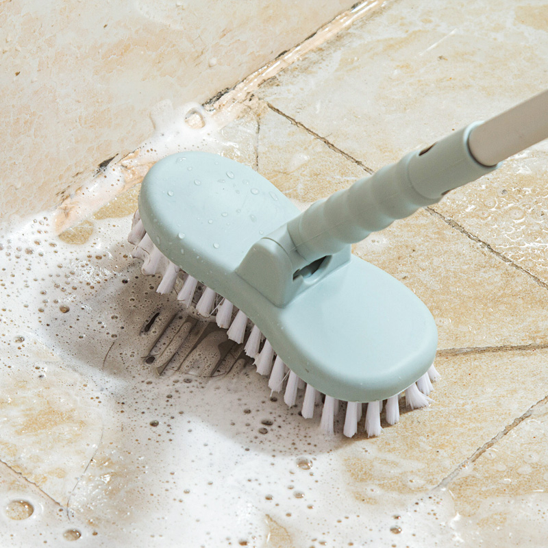 Floor brush Powder room brush Floor brush artifact long handle toilet bathroom Household bristle wash floor cleaning tile floor brush