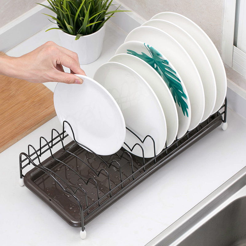 Wrought iron dish rack Sink bowl rack Household chopsticks drain rack Chopstick cage Kitchen countertop rack