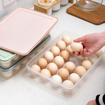 Kitchen Superimposed egg containing box Egg Lattice Egg totfridge with lid Plastic box Food refreshing box Egg Box