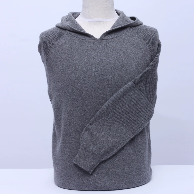 2019 mùa thu và mùa đông mới cửa hàng áo len cashmere nam áo len nam trùm đầu dày áo len màu rắn lỏng giản dị - Áo len Cashmere