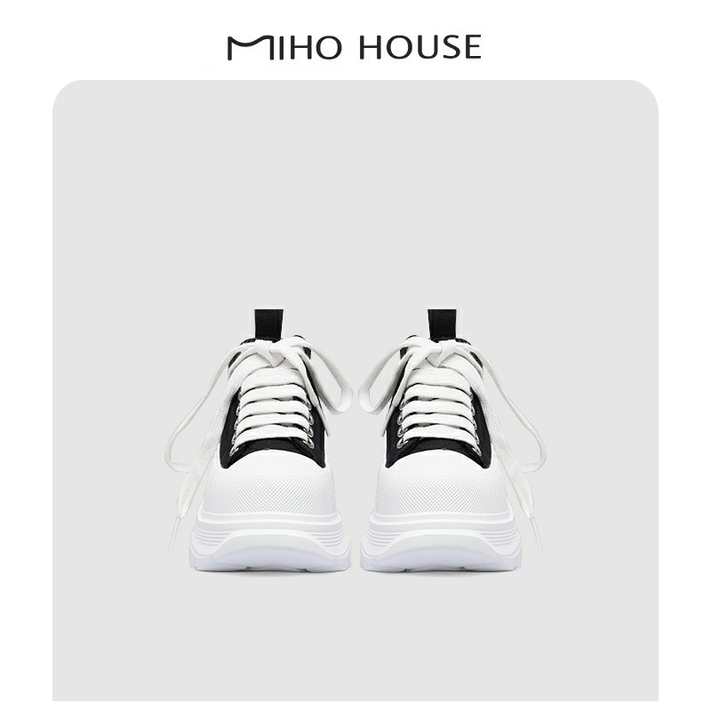 ULOVAZN Japan 2022 new light luxury small white shoes casual thick bottom increased canvas board old trendy shoes