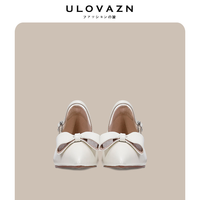 Ulovazn Japan - simple inside and outside all leather pure colored butterfly shoes comfortable sets of foot style single shoes