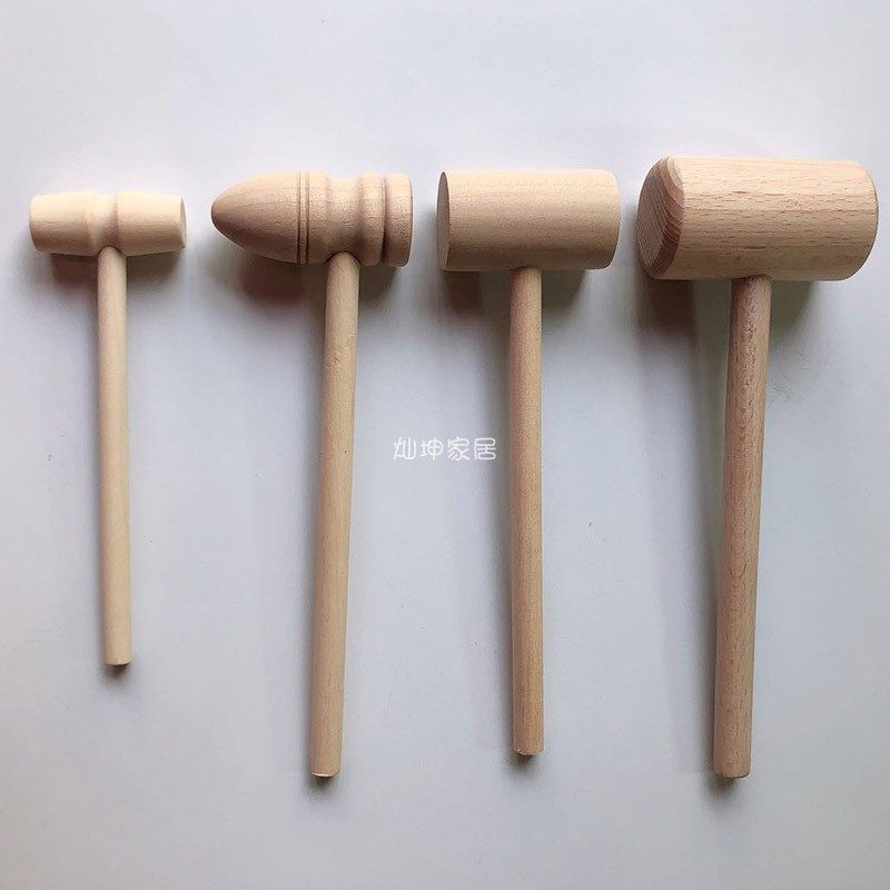 Planet cake wooden hammer kindergarten knock toy mallet children solid wood mini hammer hit golden egg hammer