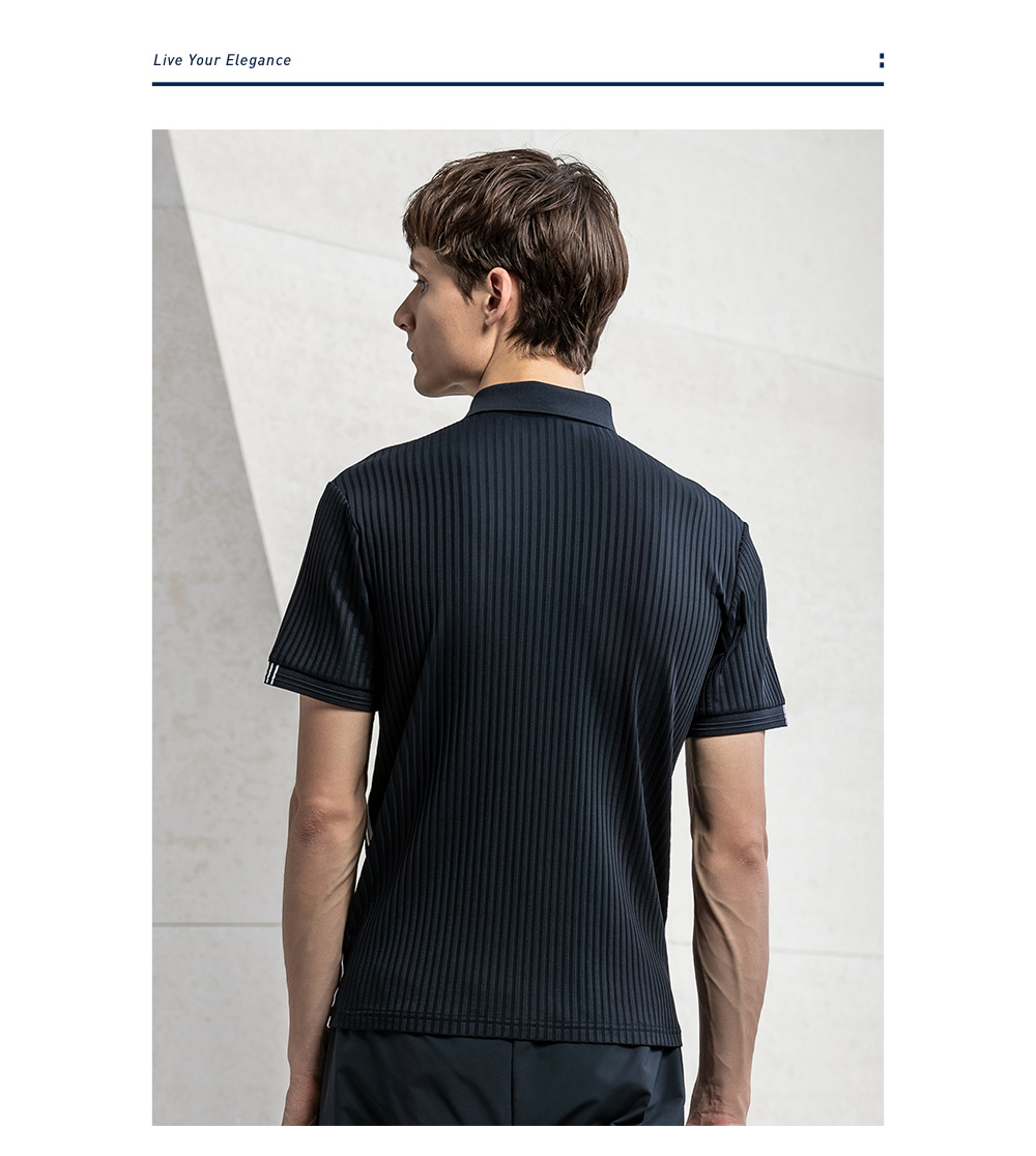 Áo thun ngắn nam Fila Fila 2019 mùa xuân Mới đơn giản đan áo ngắn tay áo sơ mi ngắn tay nam - Áo polo thể thao polo tay dài