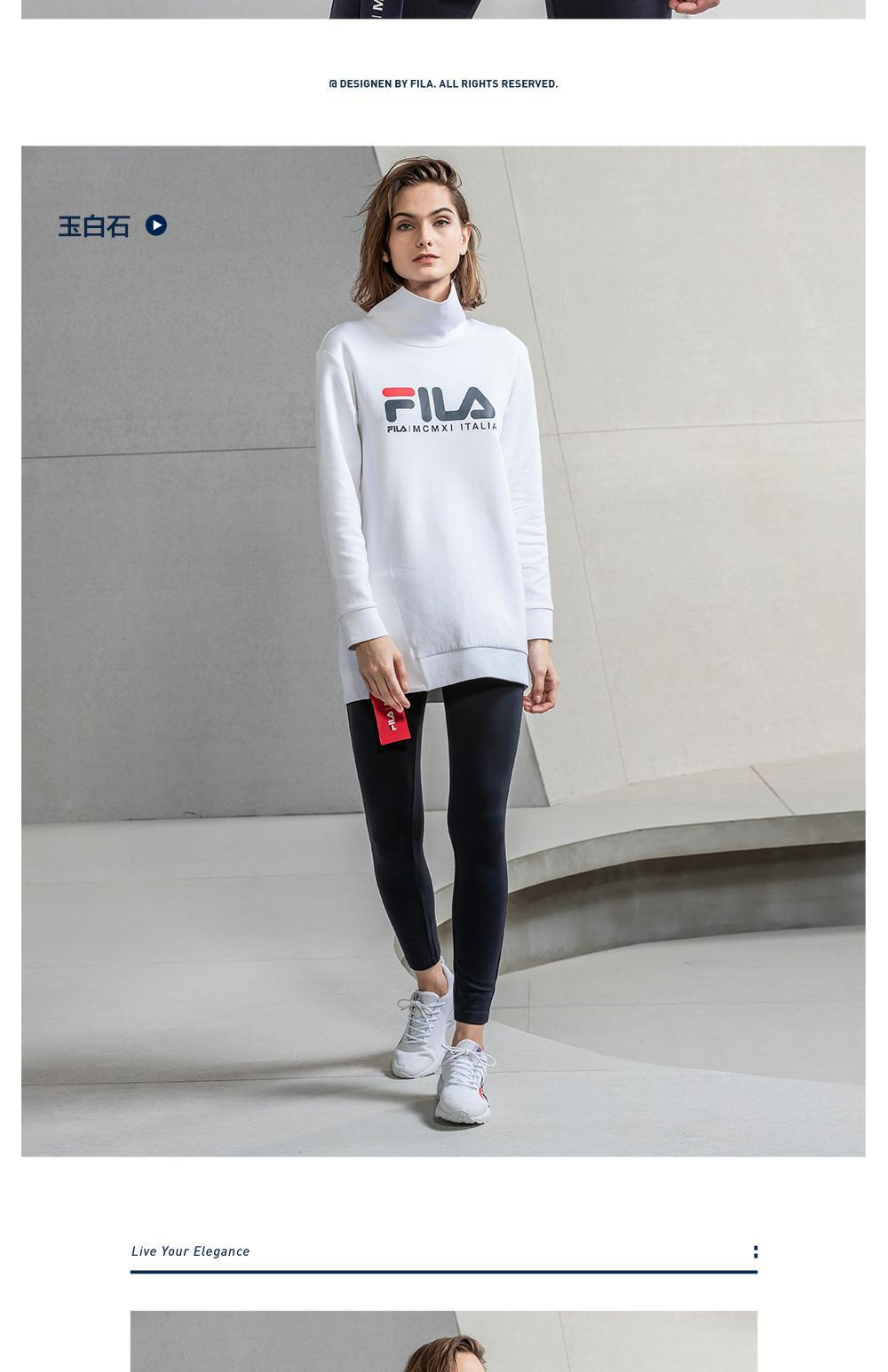 FILA Fila áo len nữ rộng rãi 2019 xuân mới thể thao giản dị áo thun thủy triều nhỏ cổ áo len cao cổ nữ - Thể thao lông cừu / jumper mẫu áo thu đông đẹp
