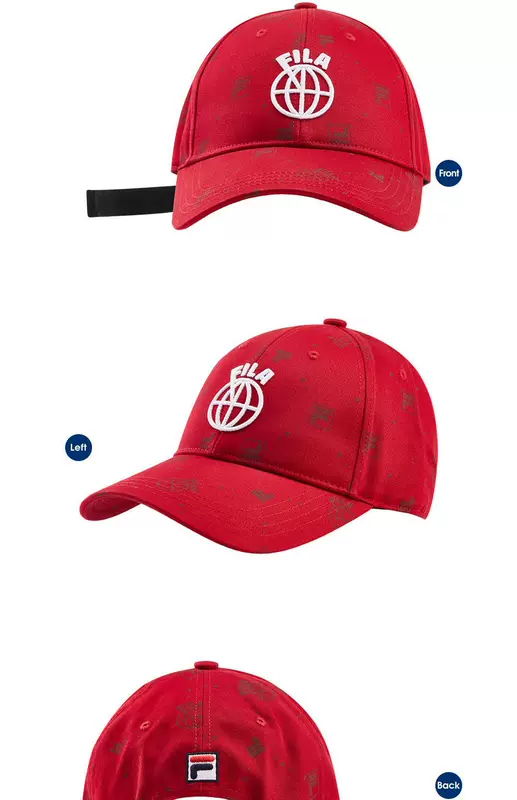 FILA FUSION Mũ lưỡi trai Fila unisex 2019 mùa xuân và mùa thu thể thao và xu hướng giải trí Mũ logo - Mũ thể thao