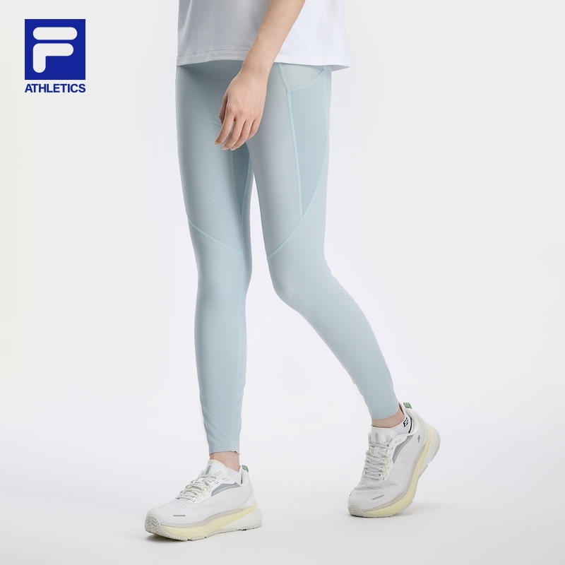 Fila Official Women's Knitted Leggings Autumn New Fitness Sports Tights Yoga Pants