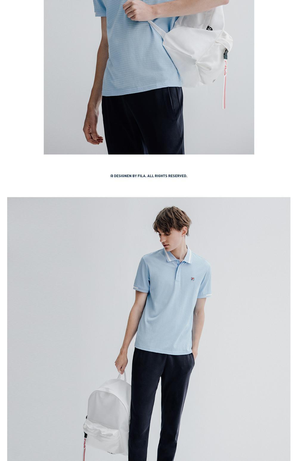 FILA Fila Áo sơ mi nam dệt kim nam chính thức 2019 Mùa hè Mới có cổ áo có cổ ngắn - Áo polo thể thao polo áo