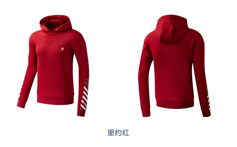 FILA ATHLETICS áo len thể thao nam 2020 mùa đông mới dệt kim có mũ trùm đầu - Thể thao lông cừu / jumper