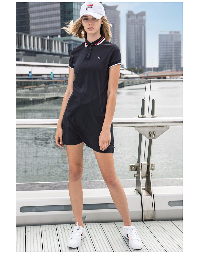 Đầm dự tiệc thể thao nữ FILA Fila 2018 chính thức quần áo thể thao nữ